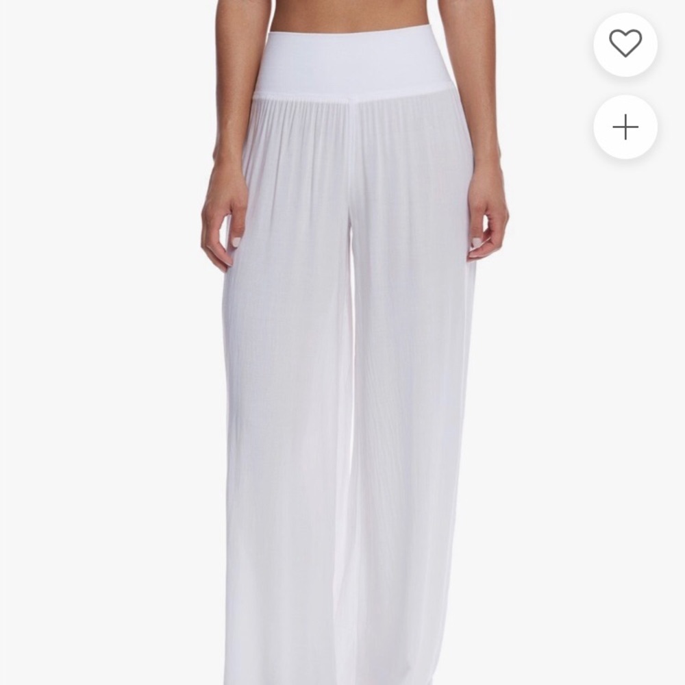 Flat waist, wide leg yoga pants